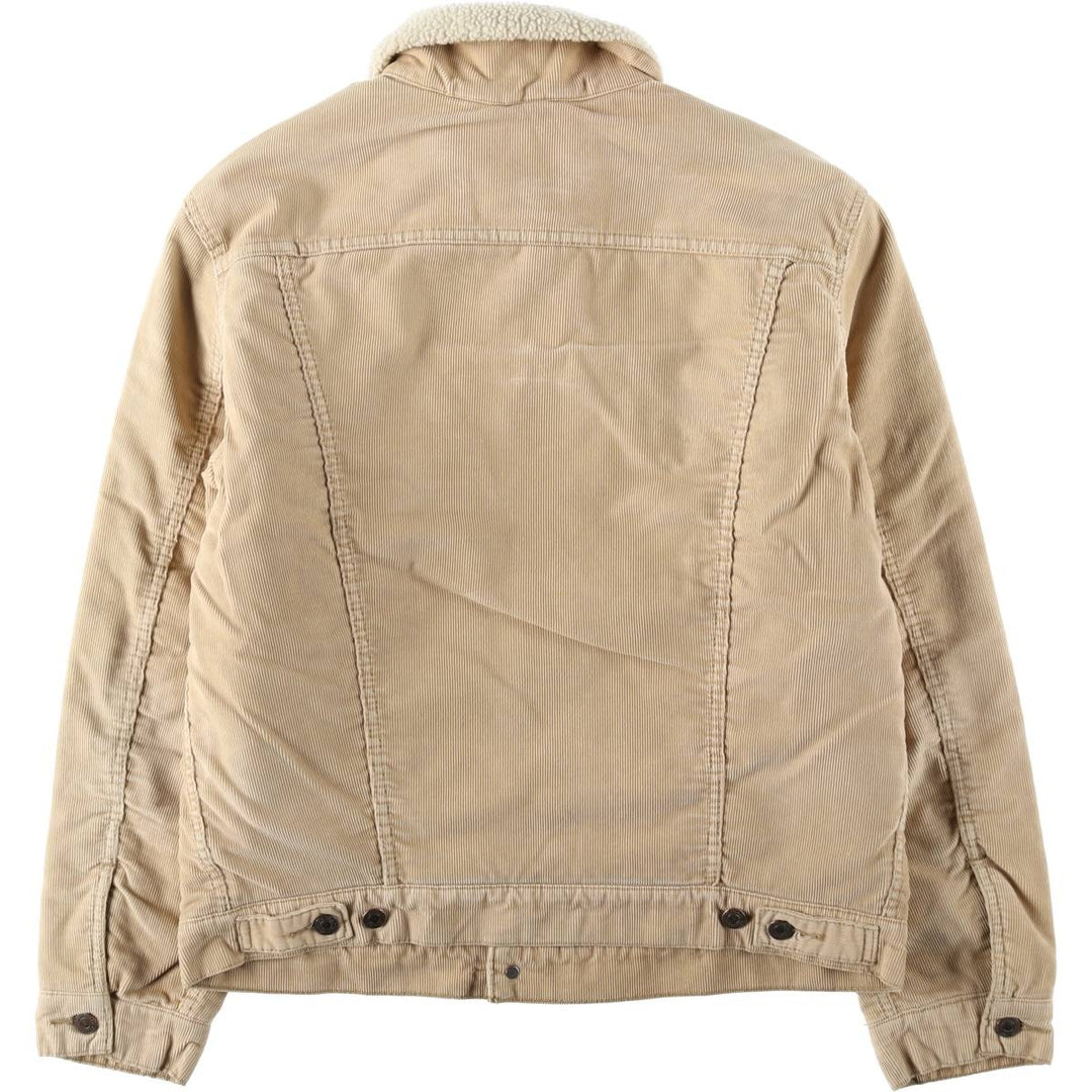 Levi's Trucker Jacket, Padded, Corduroy Boa Jacket, Men's Size M (approx.) cotton Beige type Vintage Second Hand