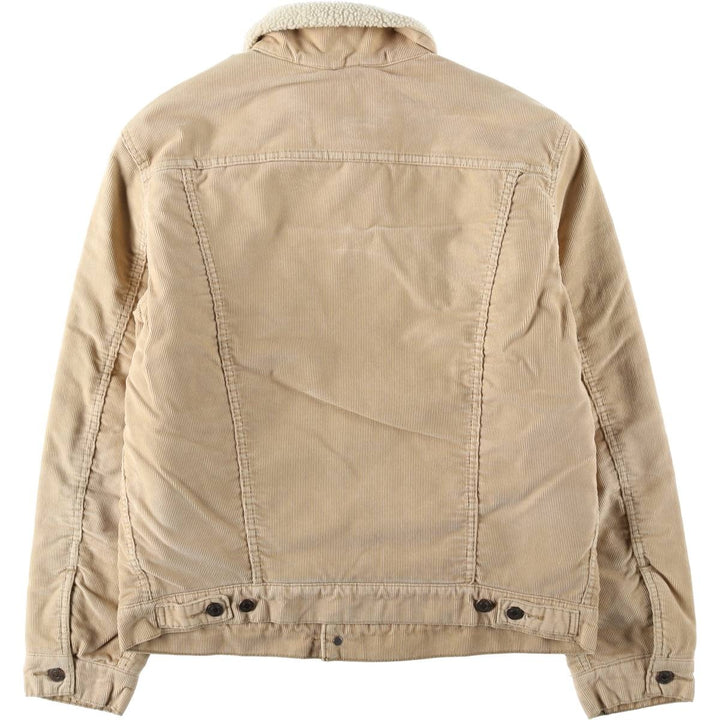 Levi's Trucker Jacket, Padded, Corduroy Boa Jacket, Men's Size M (approx.) cotton Beige type Vintage Second Hand