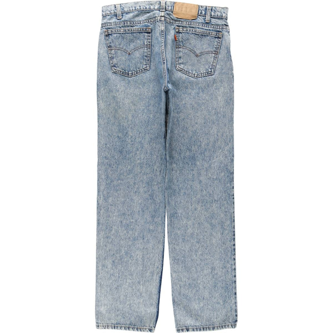 1980'S Levi's 40506-0209 Orange Tab Bootcut Denim Pants, Made in USA, Men's Size W34 (approx.), Vintage cotton blue type Vintage Second Hand