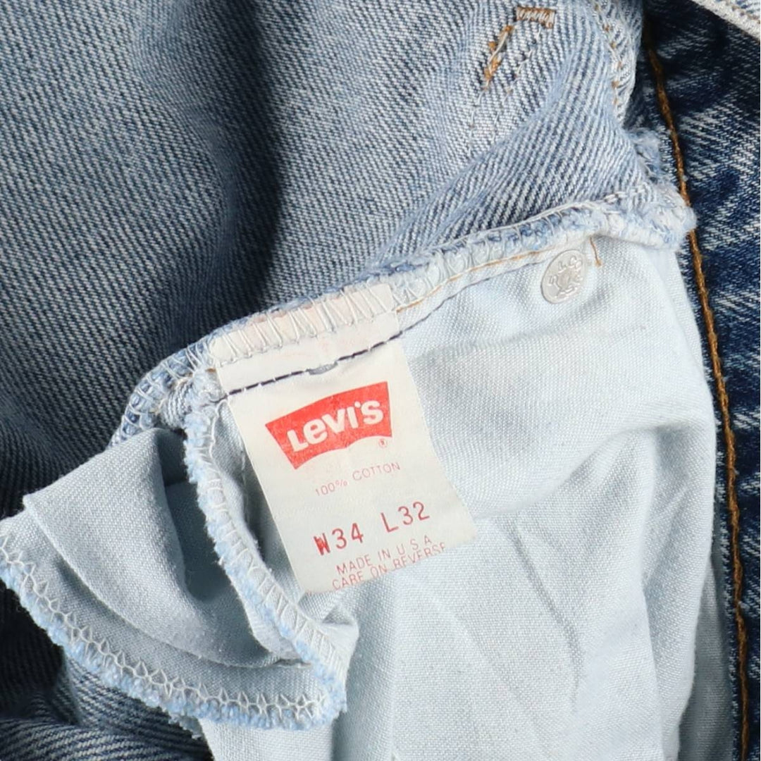 1980'S Levi's 40506-0209 Orange Tab Bootcut Denim Pants, Made in USA, Men's Size W34 (approx.), Vintage cotton blue type Vintage Second Hand
