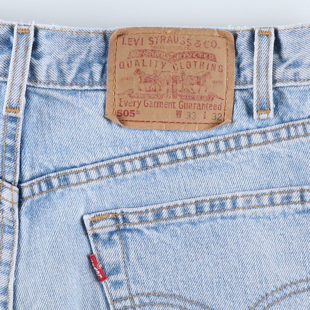 90'S Levi's 00505-4834 Regular Fit Straight Leg Tapered Denim Pants, Men's Size W32 (approx.), Vintage cotton blue type Vintage Second Hand