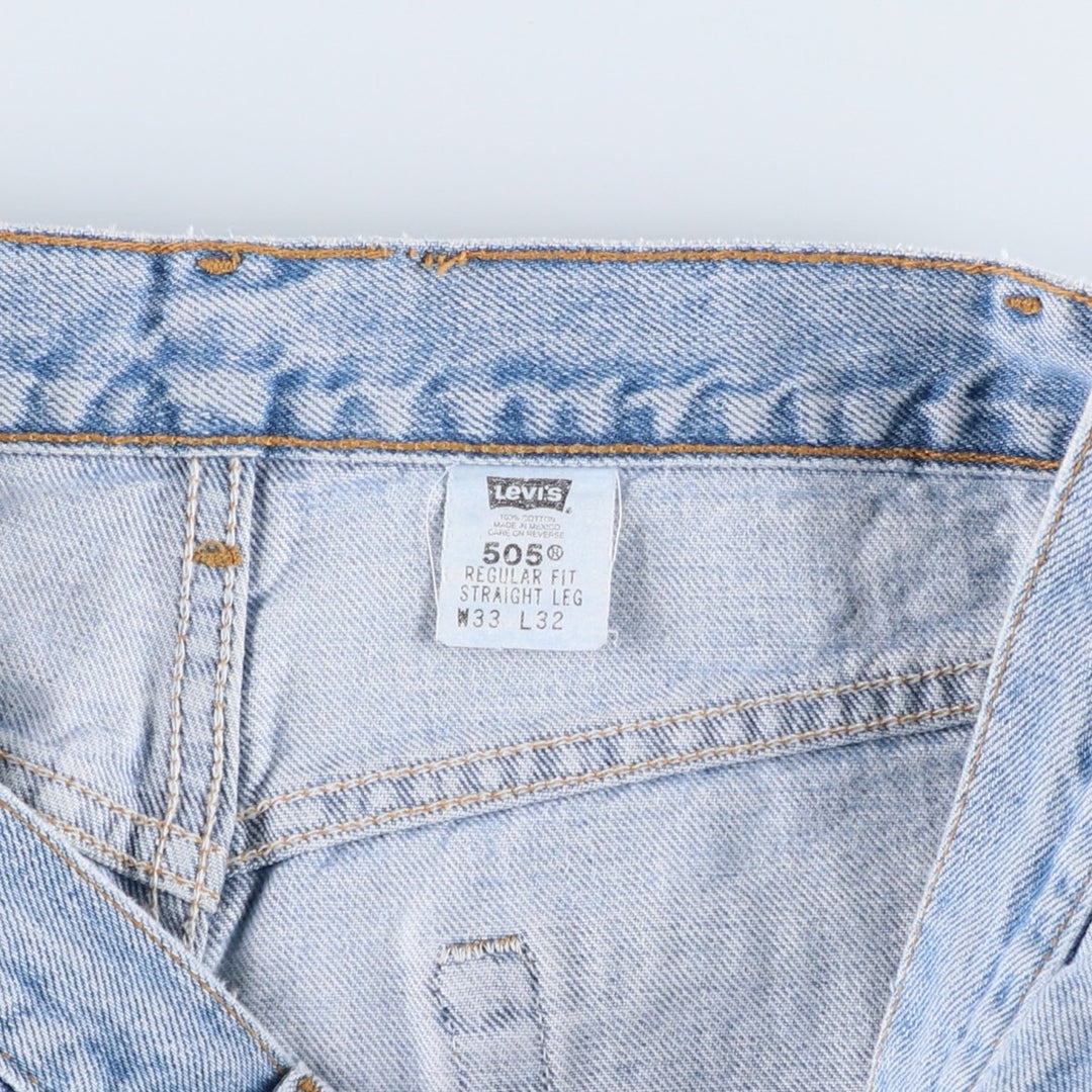 90'S Levi's 00505-4834 Regular Fit Straight Leg Tapered Denim Pants, Men's Size W32 (approx.), Vintage cotton blue type Vintage Second Hand