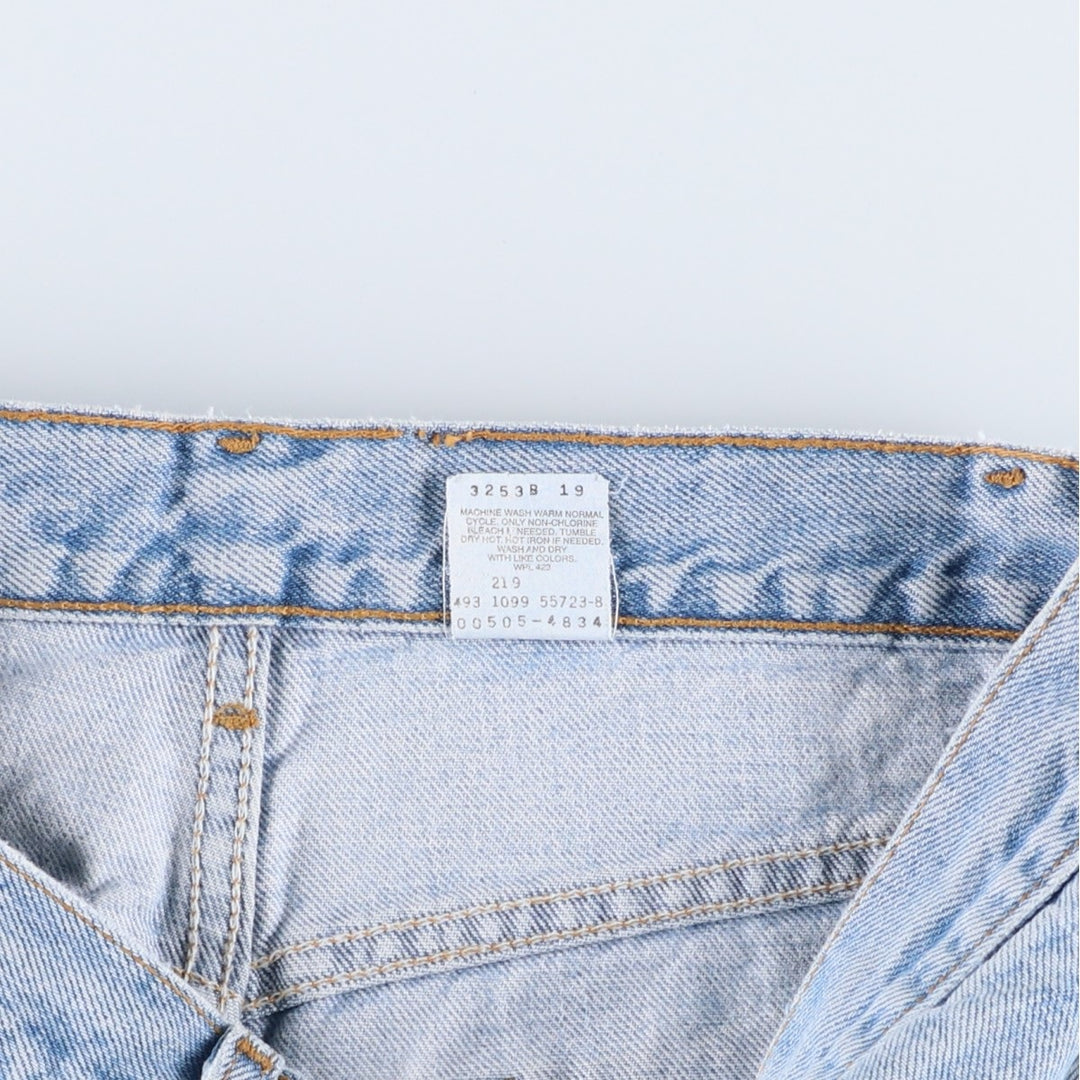 90'S Levi's 00505-4834 Regular Fit Straight Leg Tapered Denim Pants, Men's Size W32 (approx.), Vintage cotton blue type Vintage Second Hand
