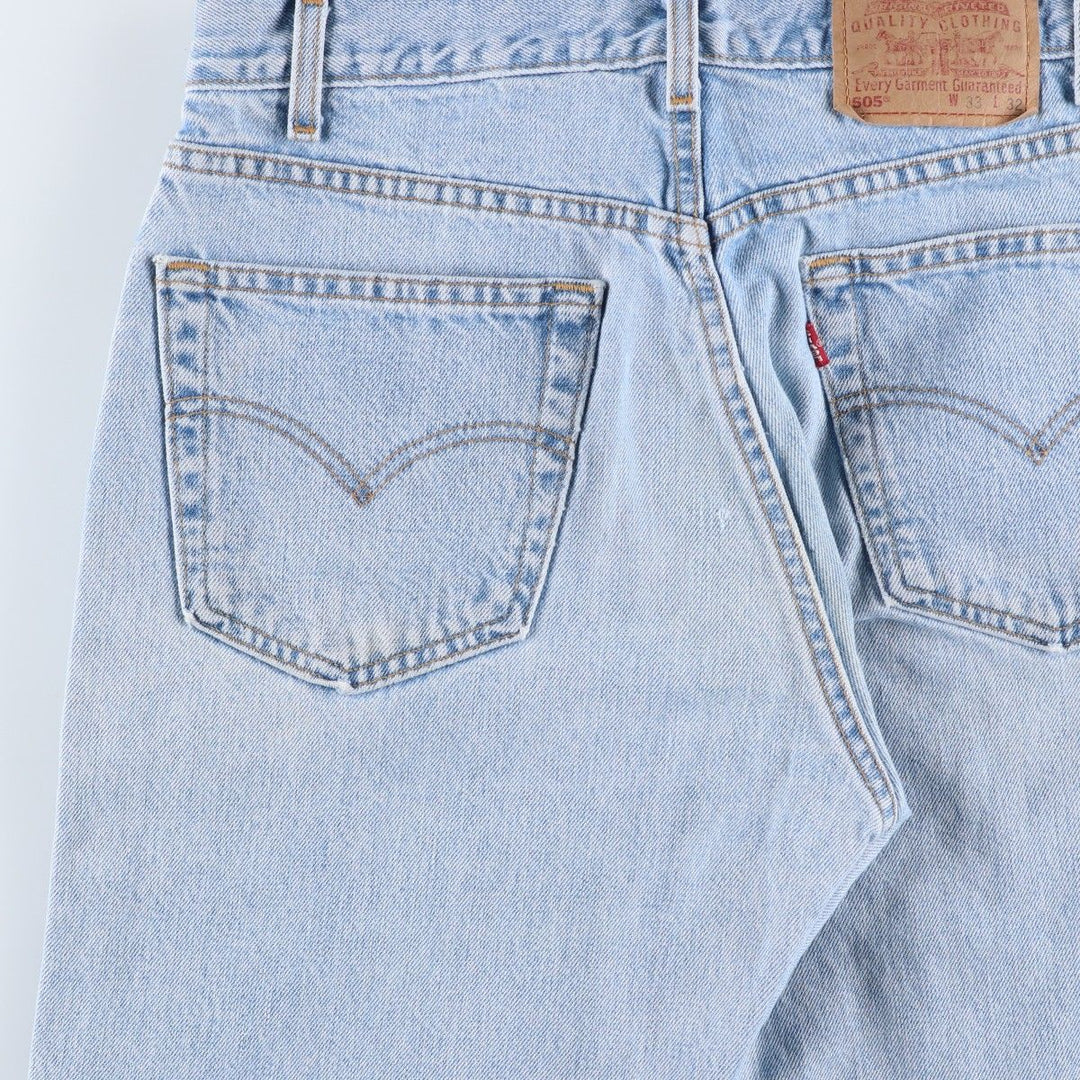 90'S Levi's 00505-4834 Regular Fit Straight Leg Tapered Denim Pants, Men's Size W32 (approx.), Vintage cotton blue type Vintage Second Hand