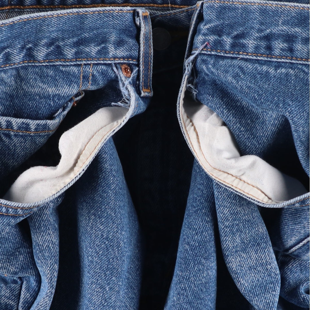 90'S Levi's 00505-0216 Regular Fit Straight Leg Tapered Denim Pants, Men's Size W33 (approx.), Vintage cotton blue type Vintage Second Hand