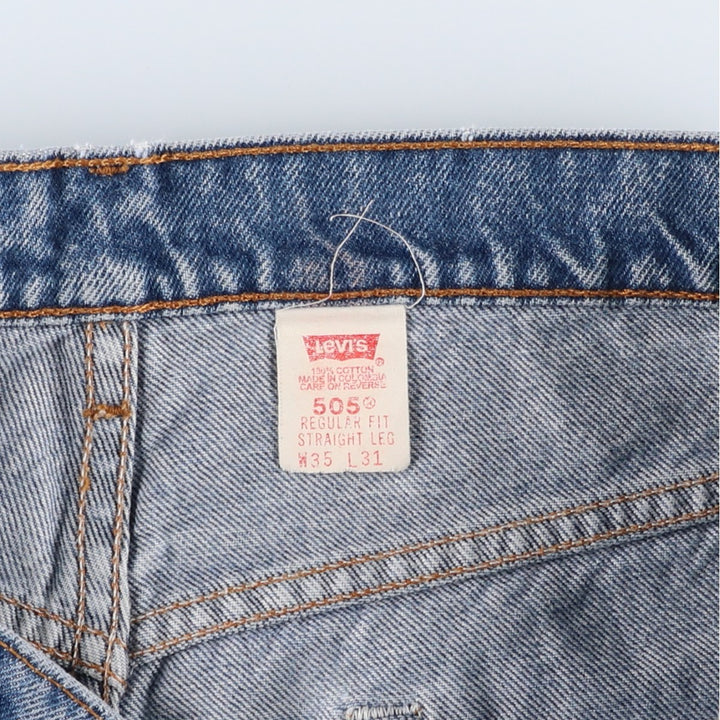 90'S Levi's 00505-0216 Regular Fit Straight Leg Tapered Denim Pants, Men's, Size 34 (Vintage) cotton blue type Vintage Second Hand
