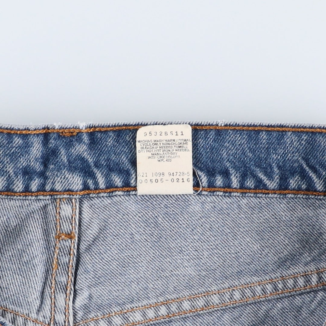 90'S Levi's 00505-0216 Regular Fit Straight Leg Tapered Denim Pants, Men's, Size 34 (Vintage) cotton blue type Vintage Second Hand