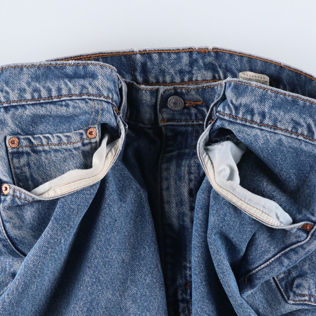 90'S Levi's 00505-0216 Regular Fit Straight Leg Tapered Denim Pants, Men's, Size 34 (Vintage) cotton blue type Vintage Second Hand