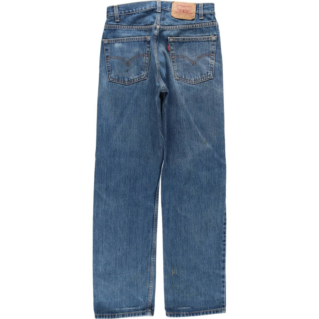 1990'S Levi's 505 Regular Fit Straight Leg Tapered Denim Pants, Made in Canada, Men's Size W30 (approx.), Vintage cotton blue type Vintage Second Hand