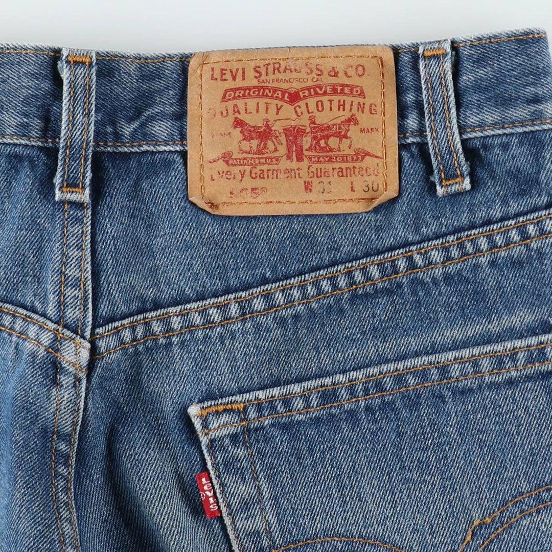 1990'S Levi's 505 Regular Fit Straight Leg Tapered Denim Pants, Made in Canada, Men's Size W30 (approx.), Vintage cotton blue type Vintage Second Hand