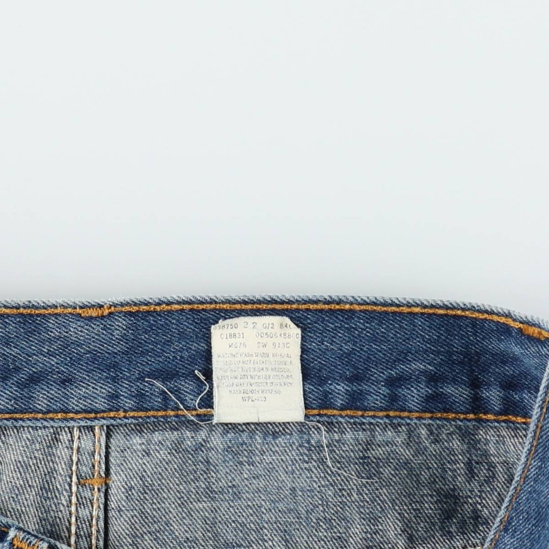 1990'S Levi's 505 Regular Fit Straight Leg Tapered Denim Pants, Made in Canada, Men's Size W30 (approx.), Vintage cotton blue type Vintage Second Hand