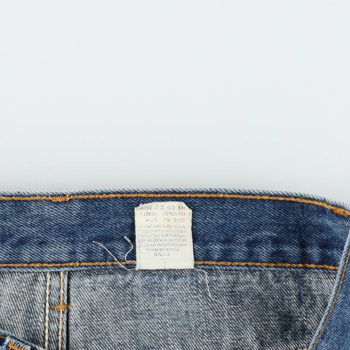 1990'S Levi's 505 Regular Fit Straight Leg Tapered Denim Pants, Made in Canada, Men's Size W30 (approx.), Vintage cotton blue type Vintage Second Hand