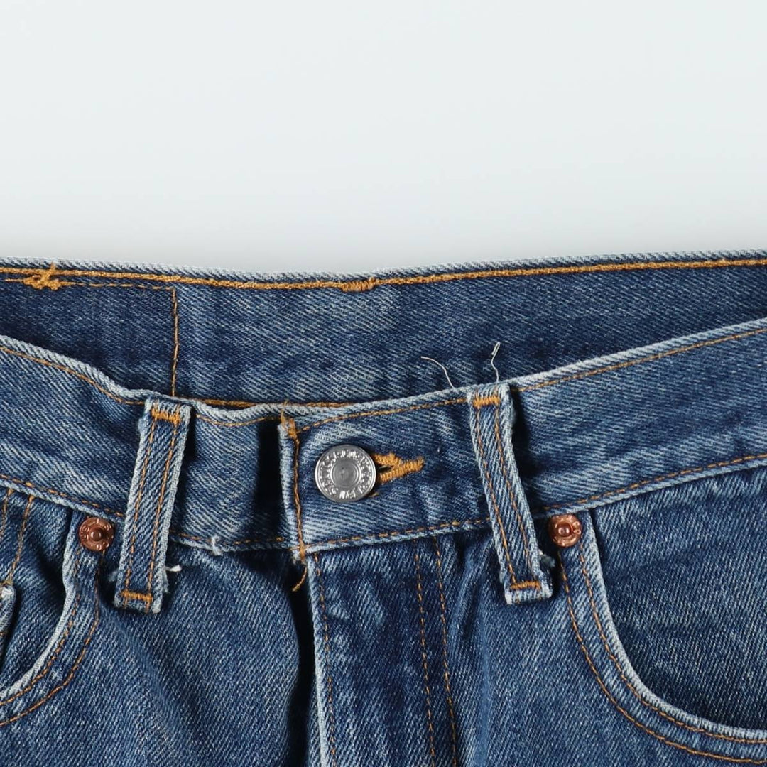 1990'S Levi's 505 Regular Fit Straight Leg Tapered Denim Pants, Made in Canada, Men's Size W30 (approx.), Vintage cotton blue type Vintage Second Hand