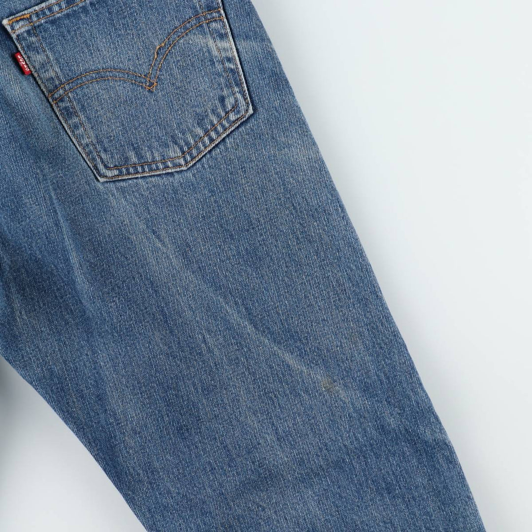 1990'S Levi's 505 Regular Fit Straight Leg Tapered Denim Pants, Made in Canada, Men's Size W30 (approx.), Vintage cotton blue type Vintage Second Hand