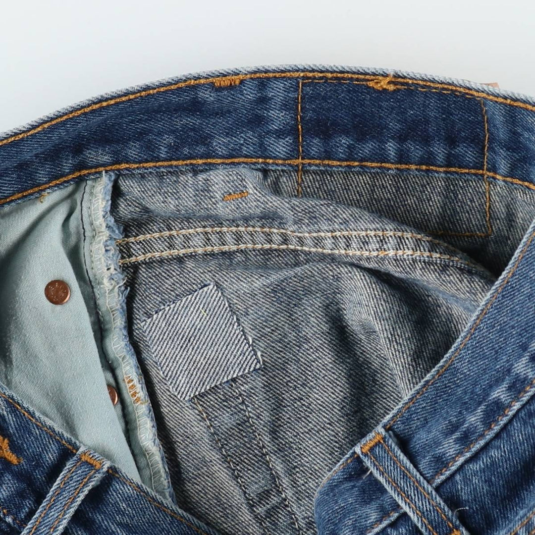1990'S Levi's 505 Regular Fit Straight Leg Tapered Denim Pants, Made in Canada, Men's Size W30 (approx.), Vintage cotton blue type Vintage Second Hand