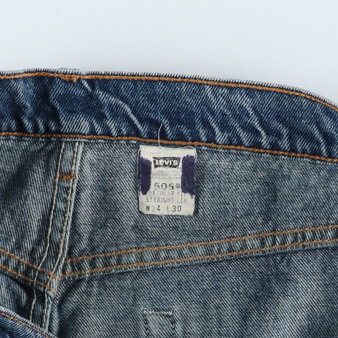 1990'S Levi's 00505-4388 Regular Fit Straight Leg Tapered Denim Pants, Men's Size W34 (approx.), Vintage cotton blue type Vintage Second Hand