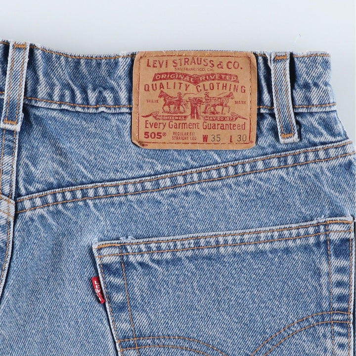 90'S Levi's 00505-0216 Regular Fit Straight Leg Tapered Denim Pants, Men's, Size 34 (Vintage) cotton blue type Vintage Second Hand
