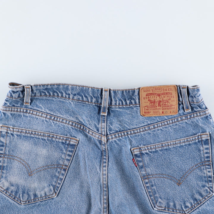 90'S Levi's 00505-0216 Regular Fit Straight Leg Tapered Denim Pants, Men's, Size 34 (Vintage) cotton blue type Vintage Second Hand