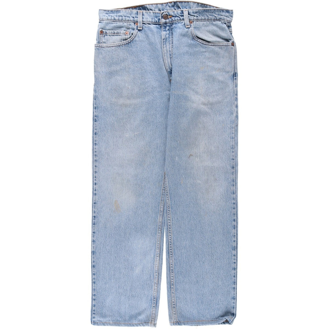 90'S Levi's 505 REGULAR FIT STRAIGHT LEG tapered denim pants for men, size W34, vintage cotton blue type Vintage Second Hand
