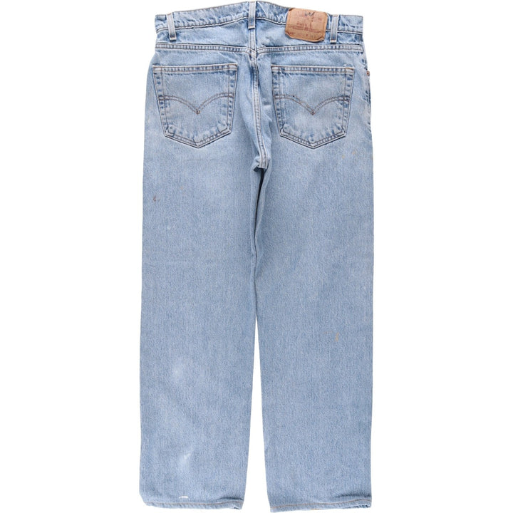 90'S Levi's 505 REGULAR FIT STRAIGHT LEG tapered denim pants for men, size W34, vintage cotton blue type Vintage Second Hand