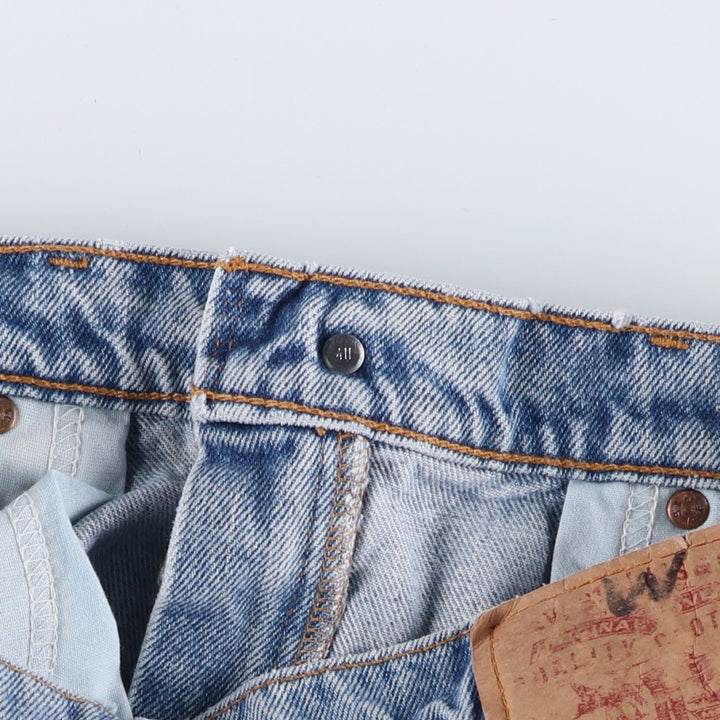 90'S Levi's 505 REGULAR FIT STRAIGHT LEG tapered denim pants for men, size W34, vintage cotton blue type Vintage Second Hand