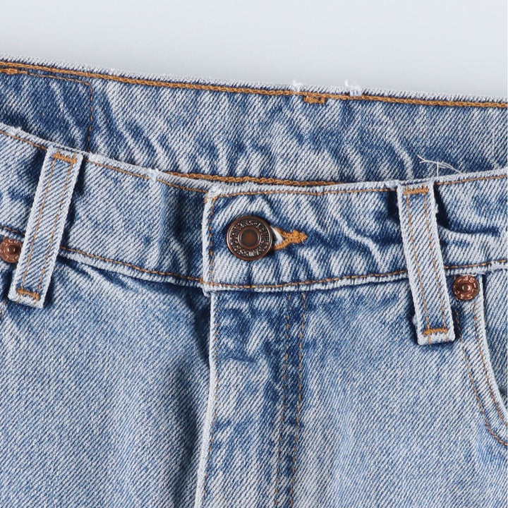 90'S Levi's 505 REGULAR FIT STRAIGHT LEG tapered denim pants for men, size W34, vintage cotton blue type Vintage Second Hand