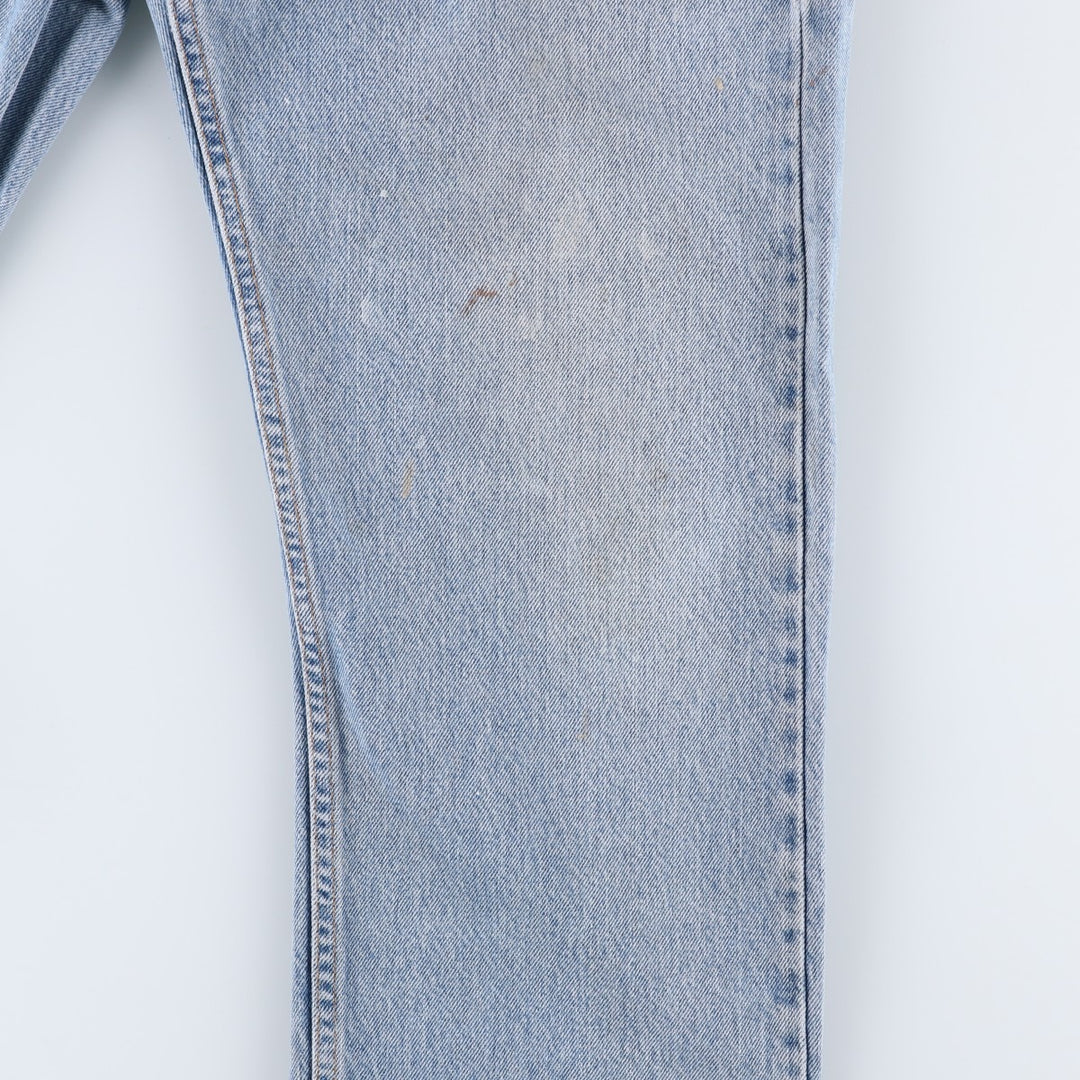 90'S Levi's 505 REGULAR FIT STRAIGHT LEG tapered denim pants for men, size W34, vintage cotton blue type Vintage Second Hand