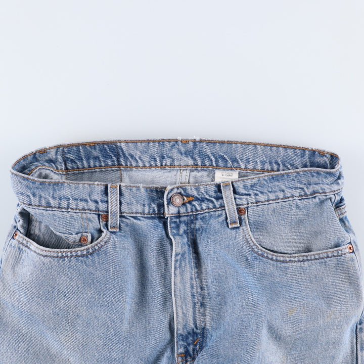 90'S Levi's 505 REGULAR FIT STRAIGHT LEG tapered denim pants for men, size W34, vintage cotton blue type Vintage Second Hand