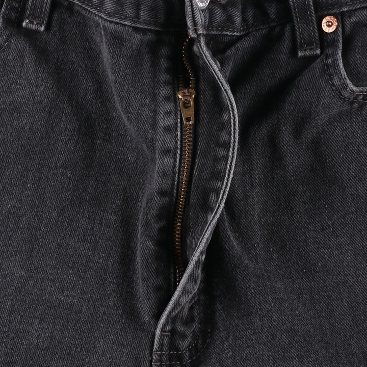 00'S Levi's 505 REGULAR FIT STRAIGHT LEG black denim tapered denim pants for men, size w35 cotton black type Vintage Second Hand