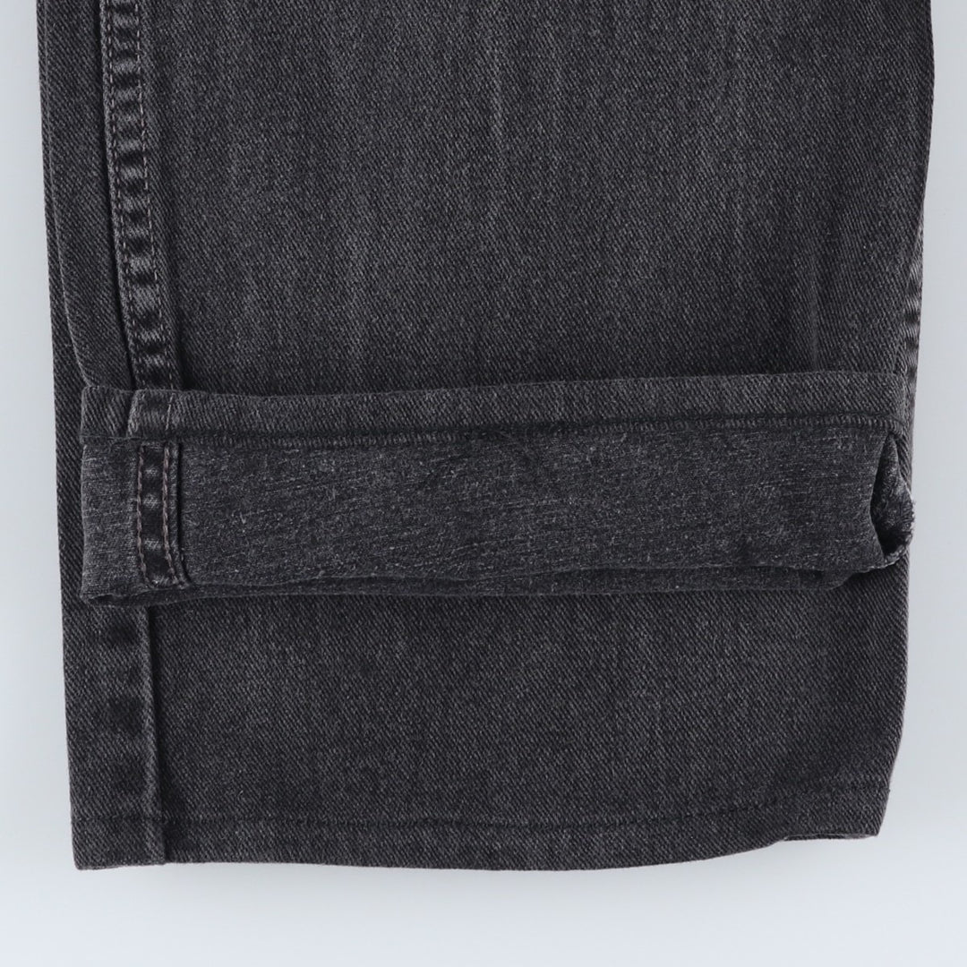 00'S Levi's 505 REGULAR FIT STRAIGHT LEG black denim tapered denim pants for men, size w35 cotton black type Vintage Second Hand