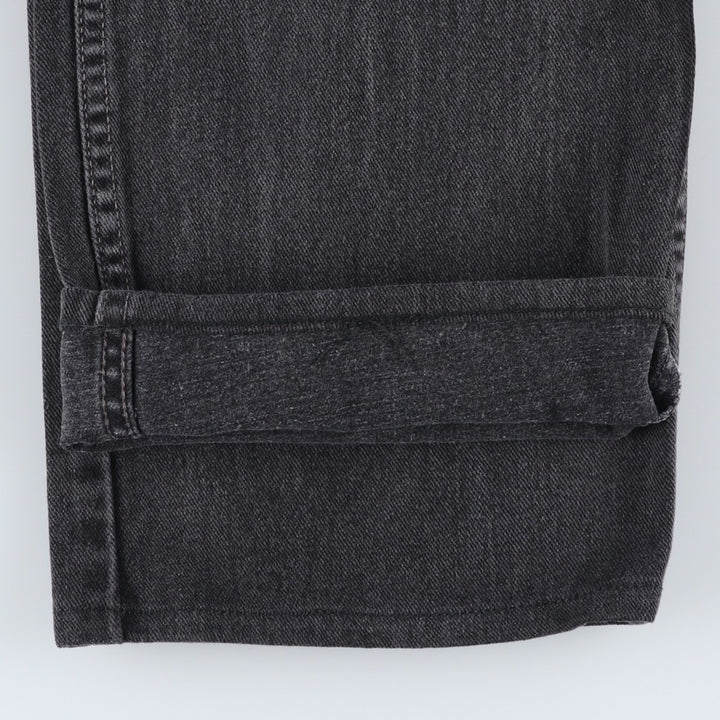 00'S Levi's 505 REGULAR FIT STRAIGHT LEG black denim tapered denim pants for men, size w35 cotton black type Vintage Second Hand
