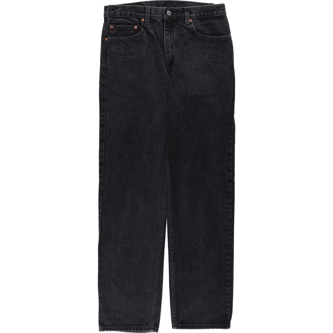 90'S Levi's 505-0260 Regular Fit Straight Leg Black Denim Tapered Jeans Men's W33 Vintage cotton black type Vintage Second Hand