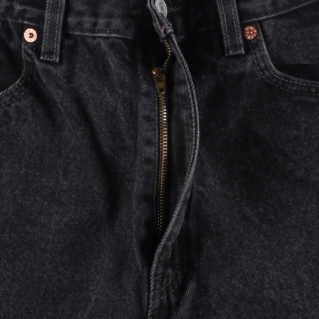 90'S Levi's 505-0260 Regular Fit Straight Leg Black Denim Tapered Jeans Men's W33 Vintage cotton black type Vintage Second Hand