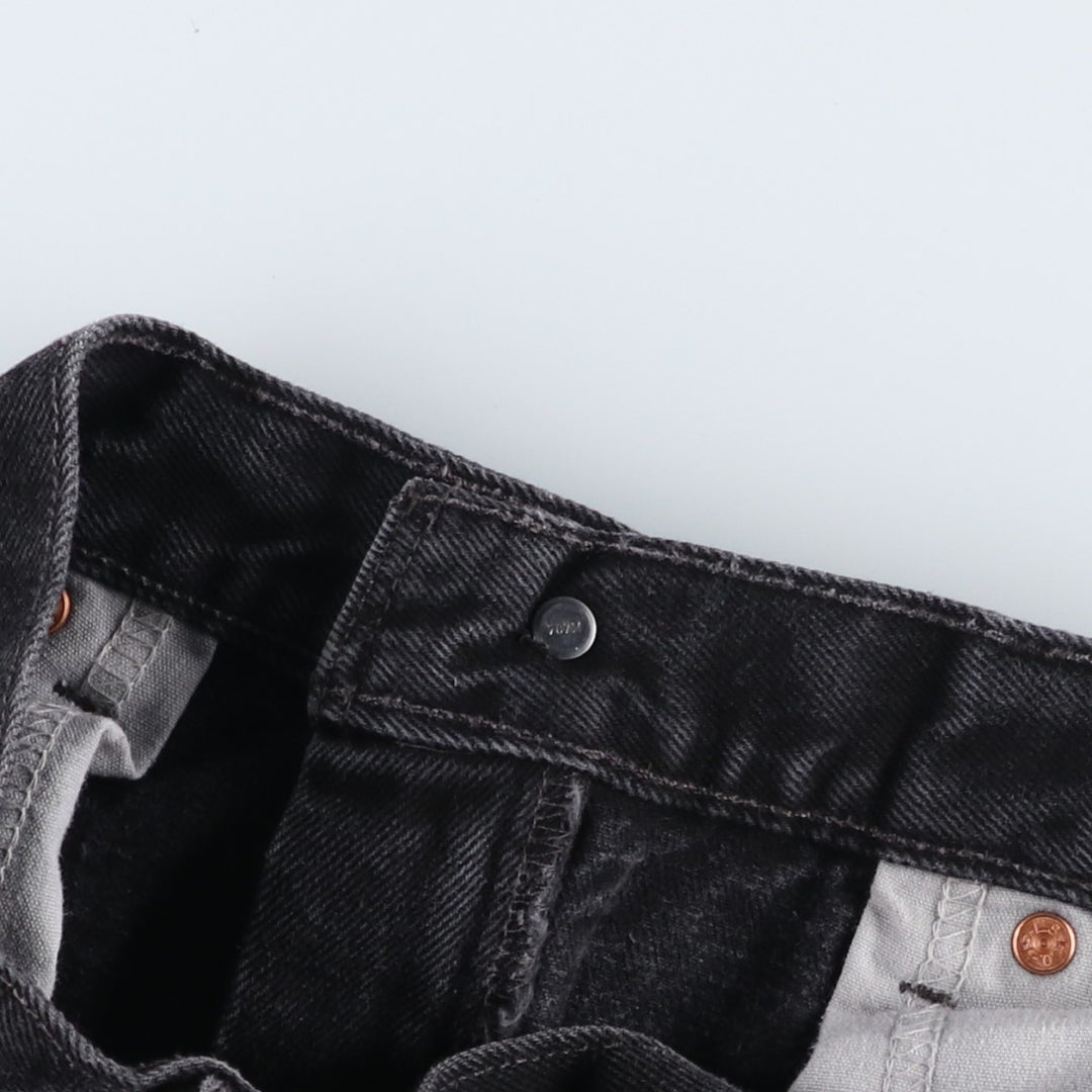 90'S Levi's 505-0260 Regular Fit Straight Leg Black Denim Tapered Jeans Men's W33 Vintage cotton black type Vintage Second Hand