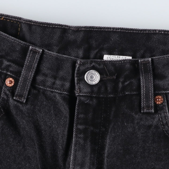 90'S Levi's 505-0260 Regular Fit Straight Leg Black Denim Tapered Jeans Men's W33 Vintage cotton black type Vintage Second Hand