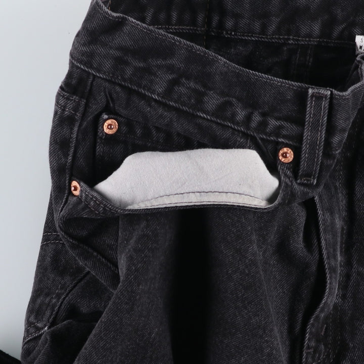 90'S Levi's 505-0260 Regular Fit Straight Leg Black Denim Tapered Jeans Men's W33 Vintage cotton black type Vintage Second Hand