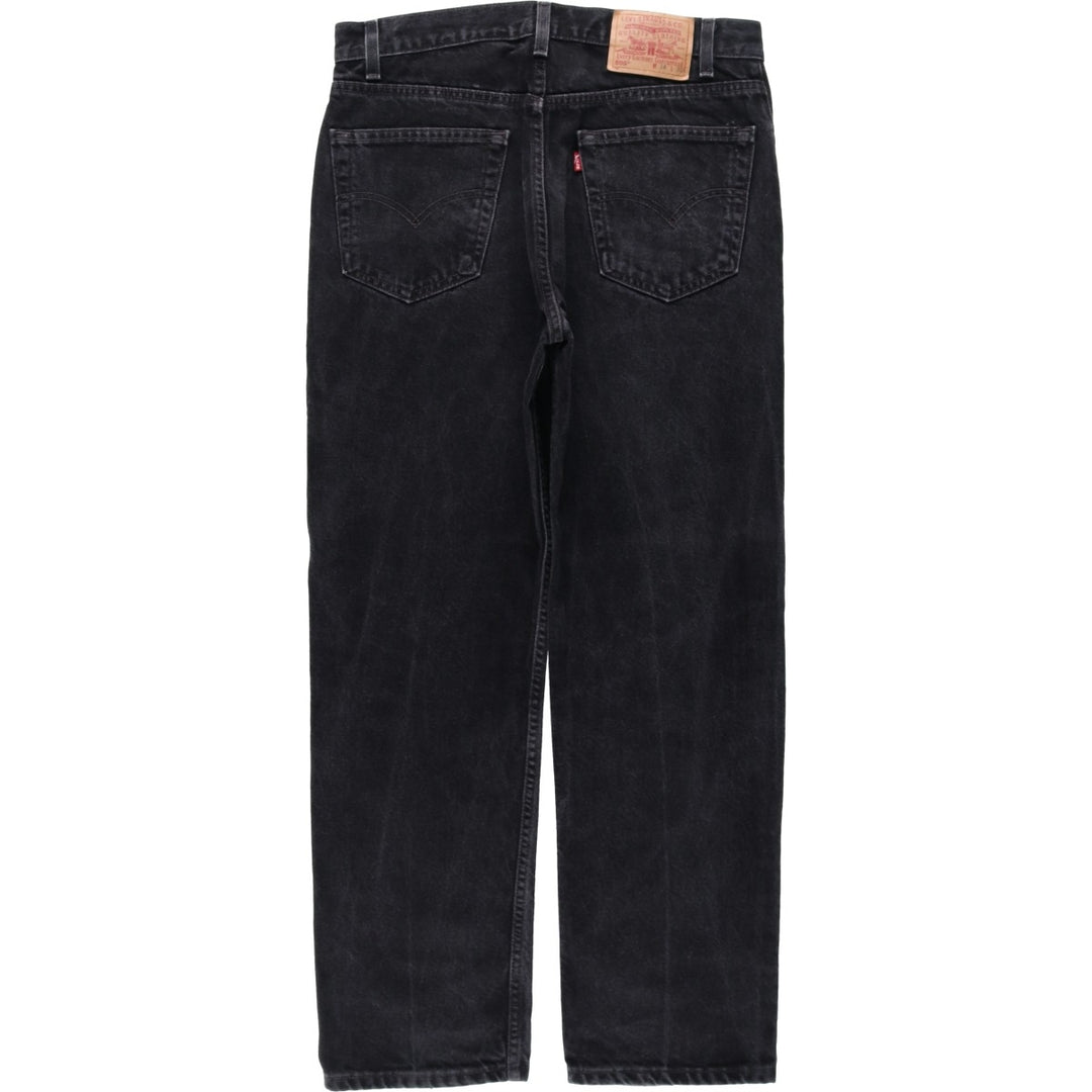 00'S Levi's 505 REGULAR FIT STRAIGHT LEG black denim tapered denim pants for men, size w34 cotton black type Vintage Second Hand