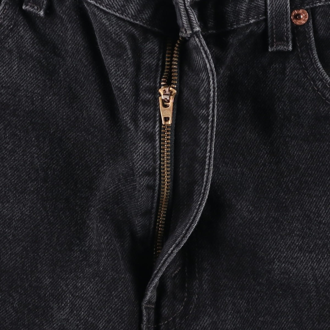 00'S Levi's 505 REGULAR FIT STRAIGHT LEG black denim tapered denim pants for men, size w34 cotton black type Vintage Second Hand