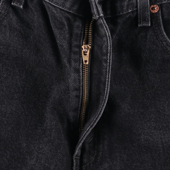 00'S Levi's 505 REGULAR FIT STRAIGHT LEG black denim tapered denim pants for men, size w34 cotton black type Vintage Second Hand