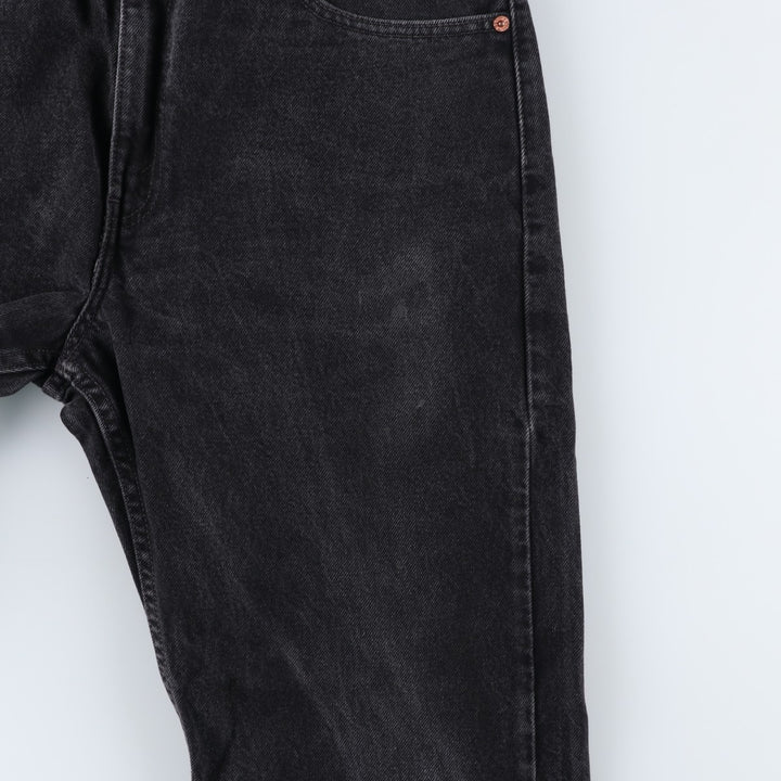 00'S Levi's 505 REGULAR FIT STRAIGHT LEG black denim tapered denim pants for men, size w34 cotton black type Vintage Second Hand