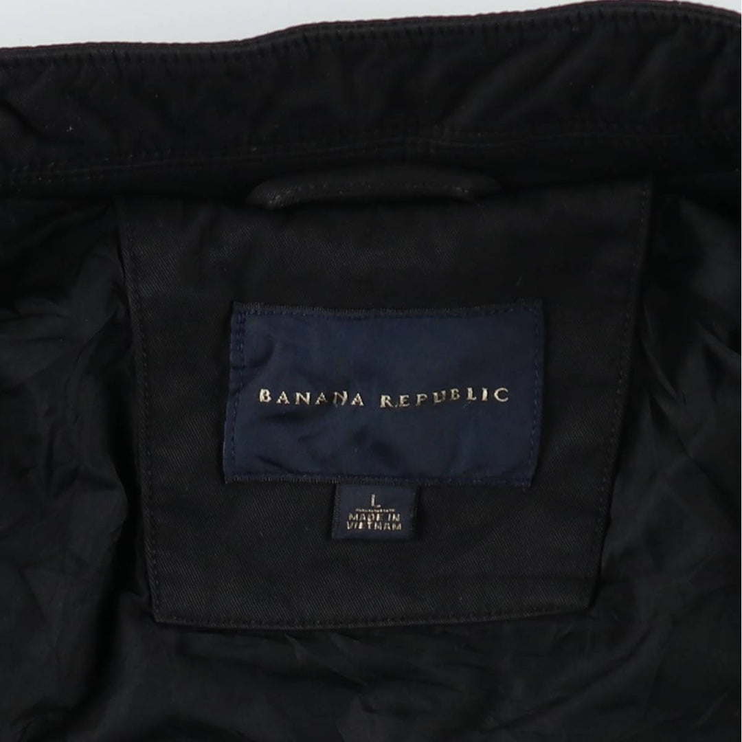 Banana Republic Harrington Jacket Swing Top (Men's Size L) Nylon black type Vintage Second Hand