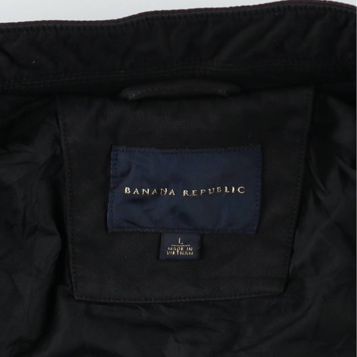 Banana Republic Harrington Jacket Swing Top (Men's Size L) Nylon black type Vintage Second Hand