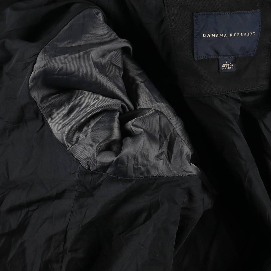 Banana Republic Harrington Jacket Swing Top (Men's Size L) Nylon black type Vintage Second Hand