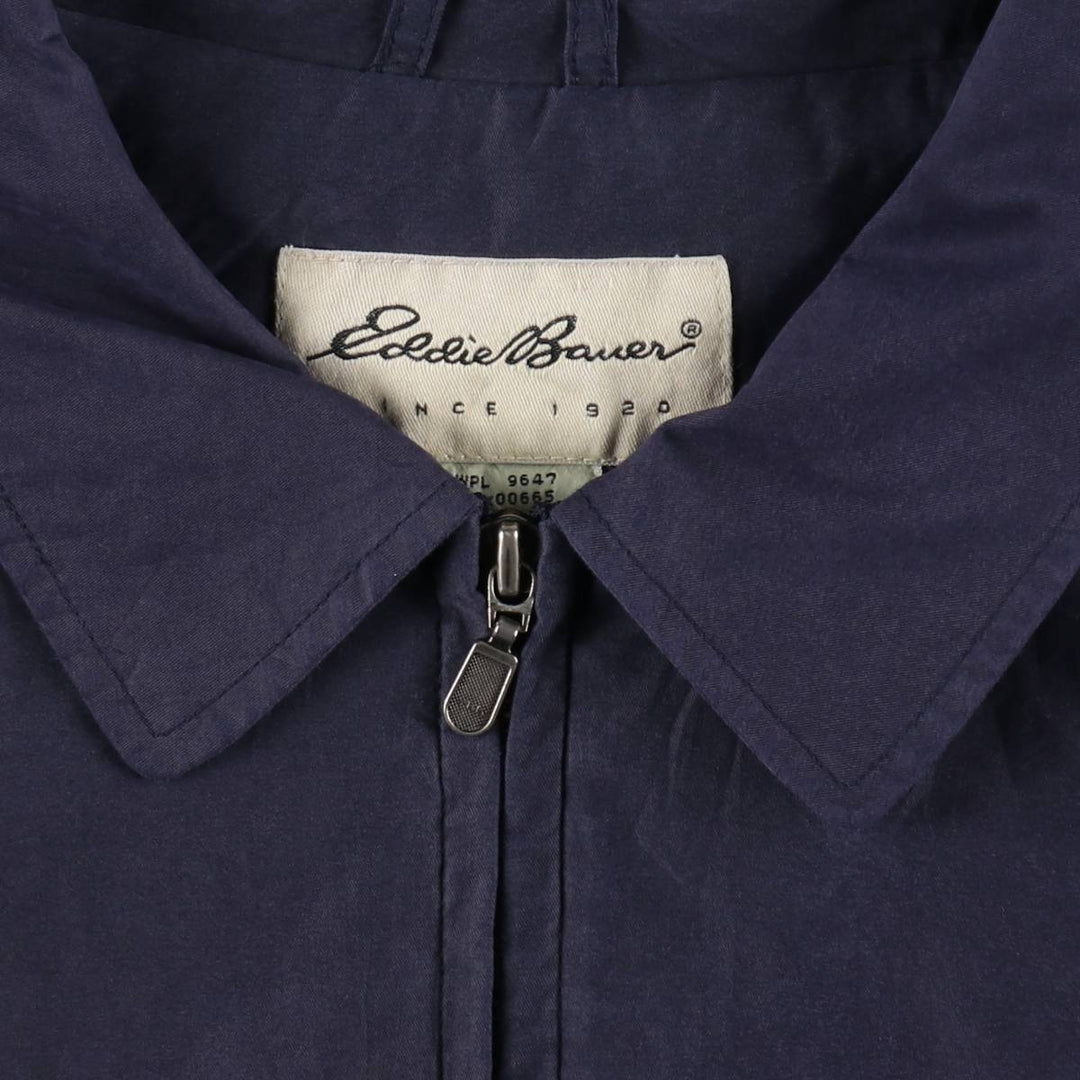 1990'S Eddie Bauer Check Pattern Liner Swing Top Sport Jacket Men's Size L (Equivalent) Vintage Nylon navy blue type Vintage Second Hand