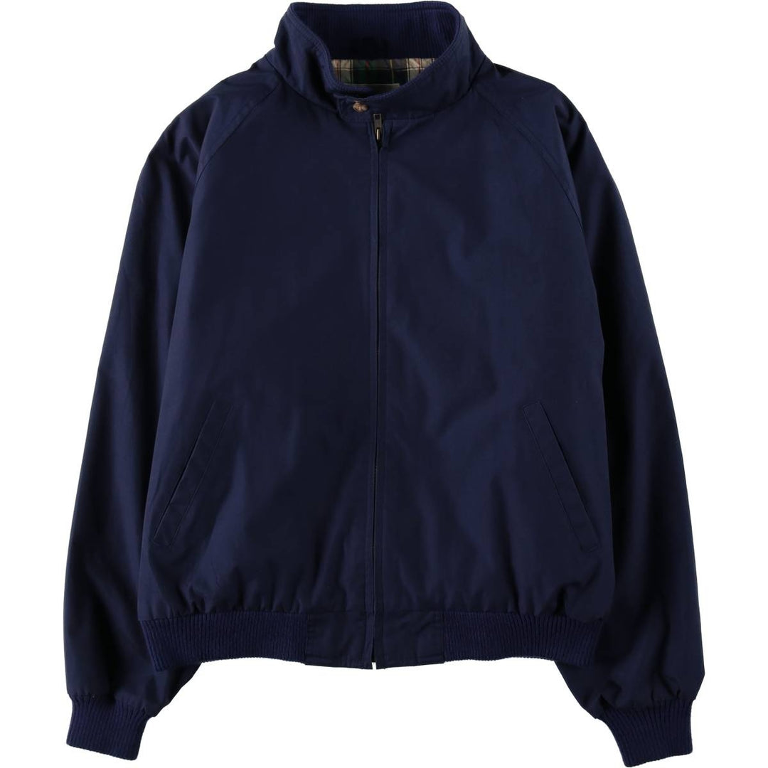 1990'S Eddie Bauer Check Pattern Lined Harrington Jacket Swing Top Men's Size L (Equivalent) Vintage polyester Navy blue Vintage Second Hand