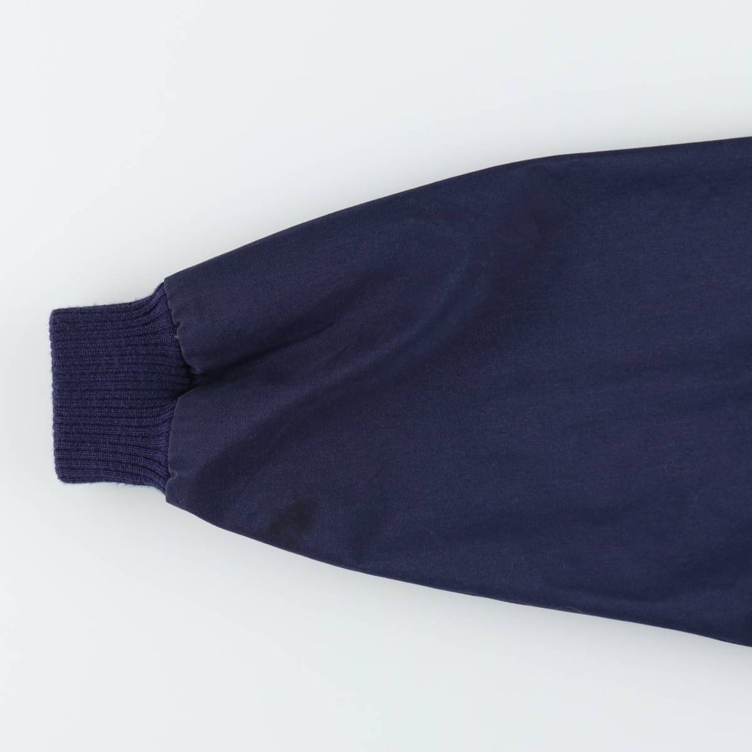 1990'S Eddie Bauer Check Pattern Lined Harrington Jacket Swing Top Men's Size L (Equivalent) Vintage polyester Navy blue Vintage Second Hand