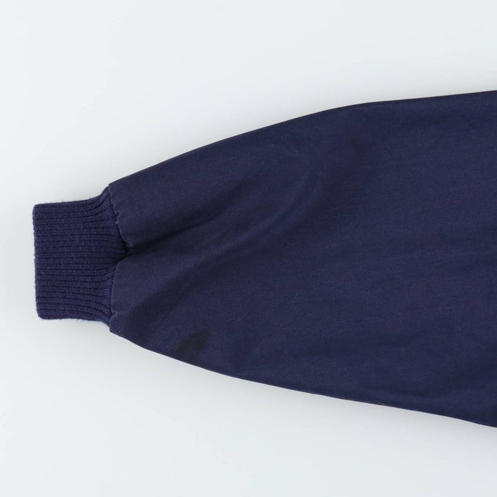 1990'S Eddie Bauer Check Pattern Lined Harrington Jacket Swing Top Men's Size L (Equivalent) Vintage polyester Navy blue Vintage Second Hand