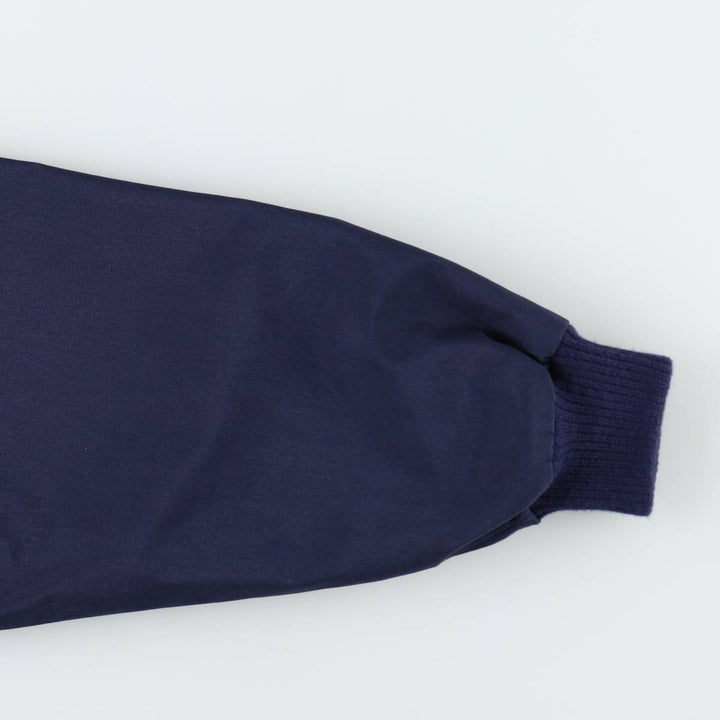 1990'S Eddie Bauer Check Pattern Lined Harrington Jacket Swing Top Men's Size L (Equivalent) Vintage polyester Navy blue Vintage Second Hand