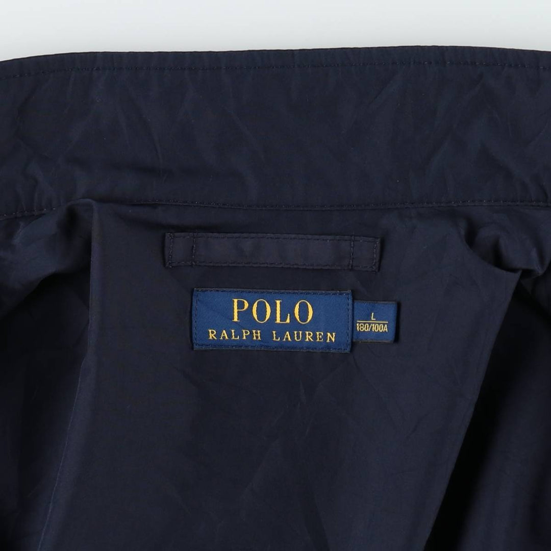 Ralph Lauren POLO RALPH LAUREN Harrington Jacket Swing Top Men's L size polyester navy blue type Vintage Second Hand