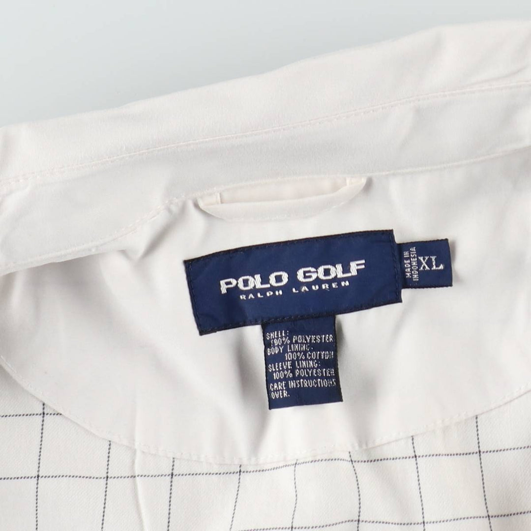 Ralph Lauren POLO GOLF Swing Top Sports Jacket Men's XL polyester white type Vintage Second Hand
